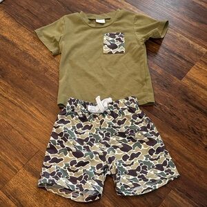 Baby Boys Camo T-Shirt and Shorts Set